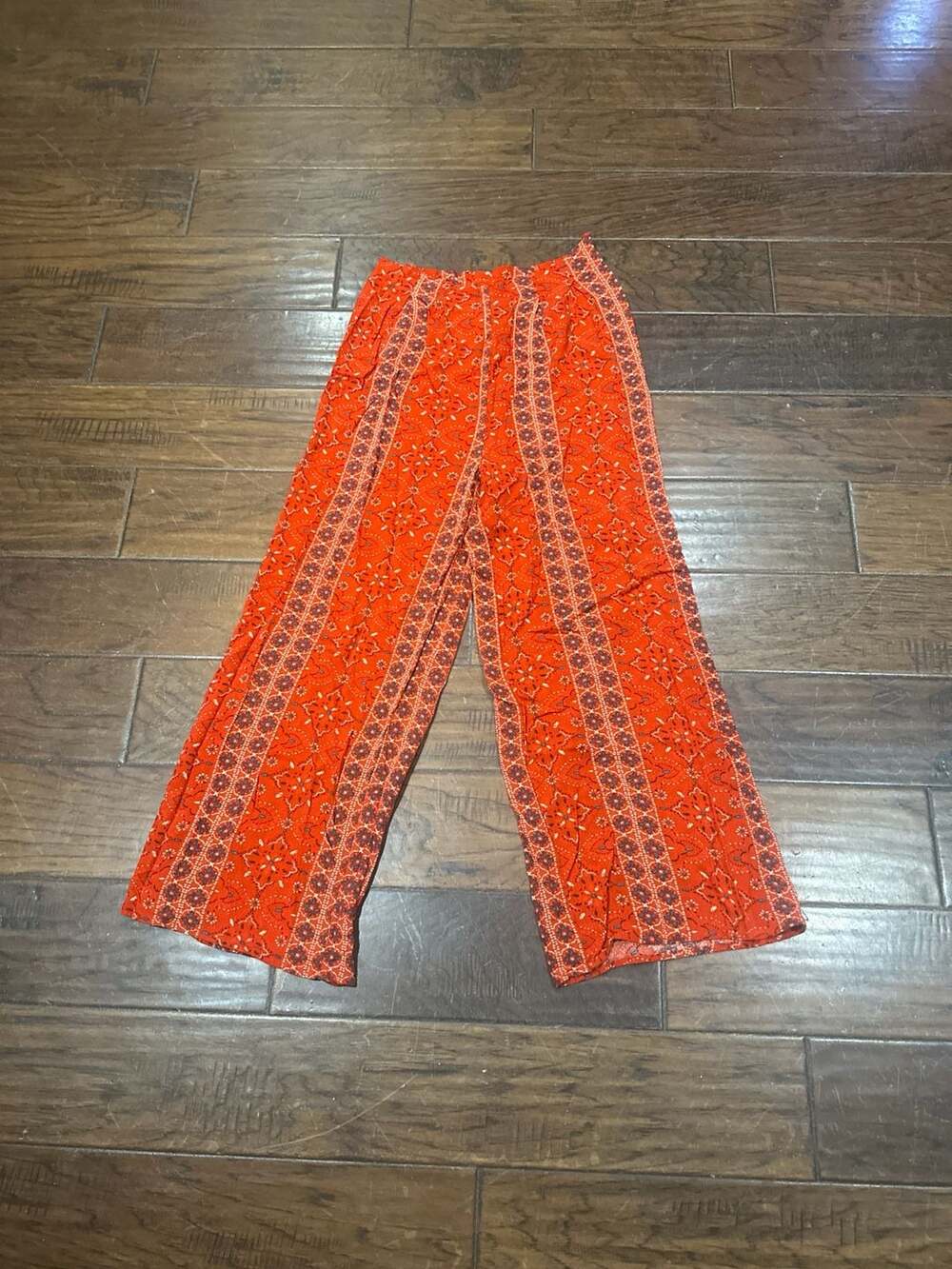 Sadie & Sage Red Bohemian Style Wide-Leg